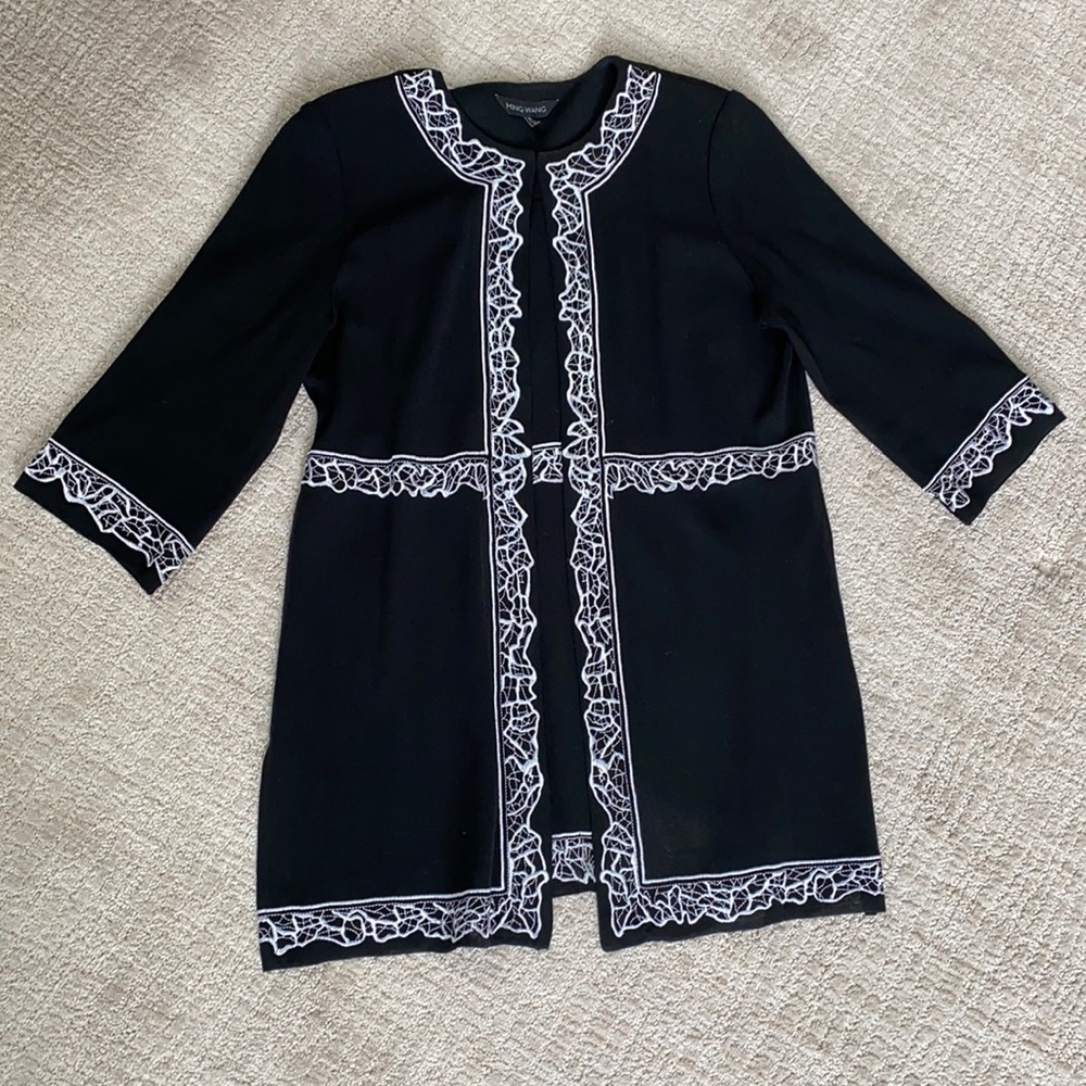 Ming Wang Black Tunic Jacket